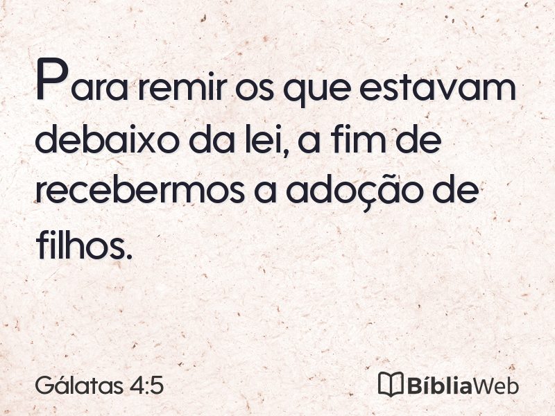 Gálatas 4:5 em imagem para compartilhar