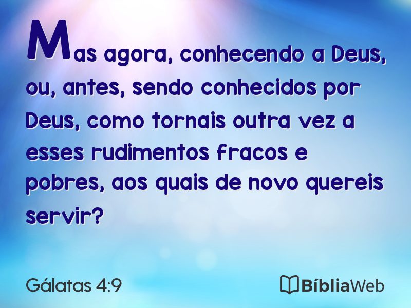 Gálatas 4:9 em imagem para compartilhar