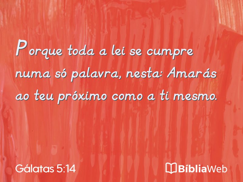 Gálatas 5:14 em imagem para compartilhar