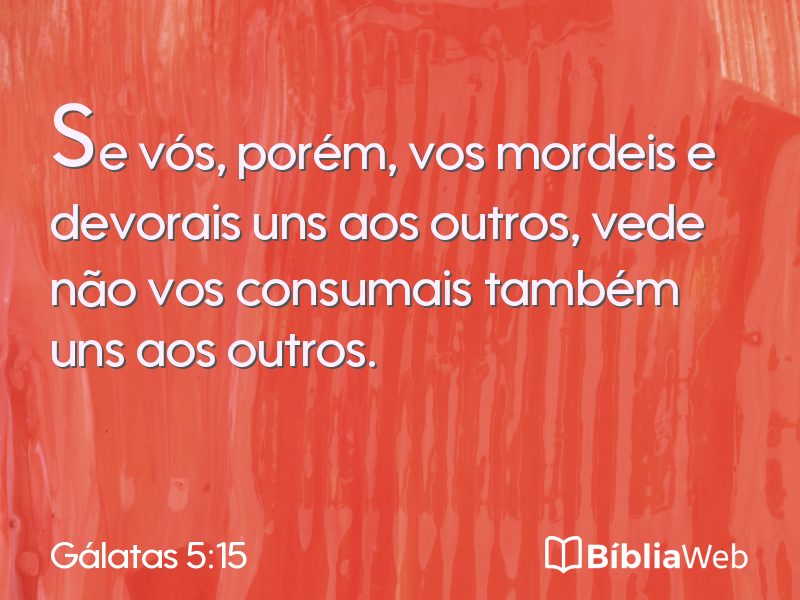 Gálatas 5:15 em imagem para compartilhar