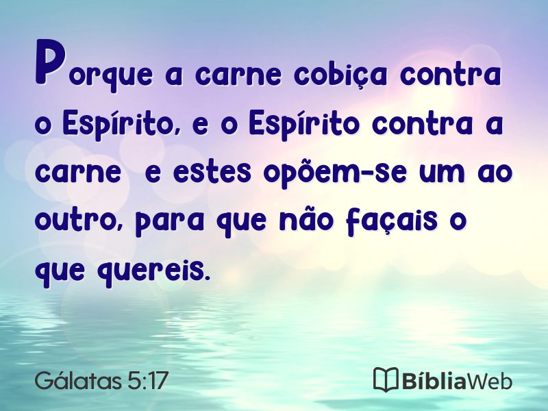 Gálatas 5:17 em imagem para compartilhar