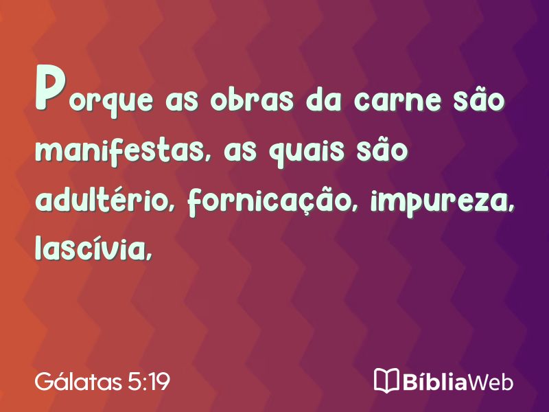 Gálatas 5:19 em imagem para compartilhar