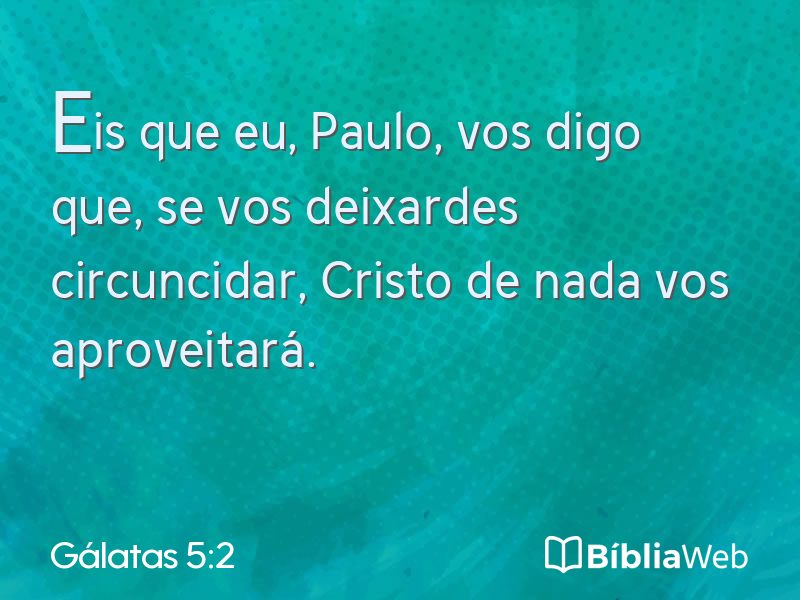 Gálatas 5:2 em imagem para compartilhar