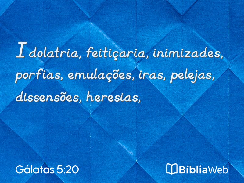 Gálatas 5:20 em imagem para compartilhar