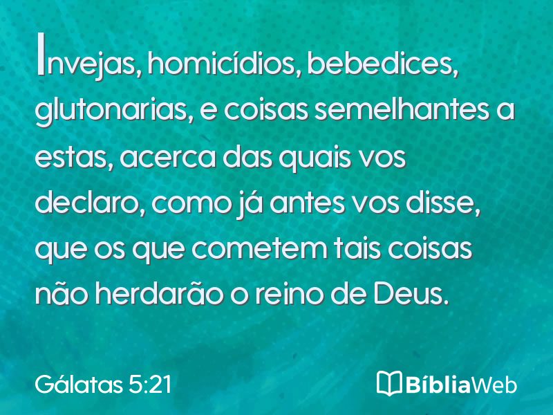 Gálatas 5:21 em imagem para compartilhar