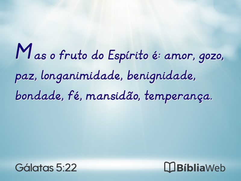 Gálatas 5:22 em imagem para compartilhar