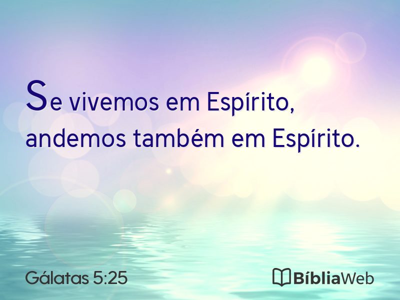 Gálatas 5:25 em imagem para compartilhar
