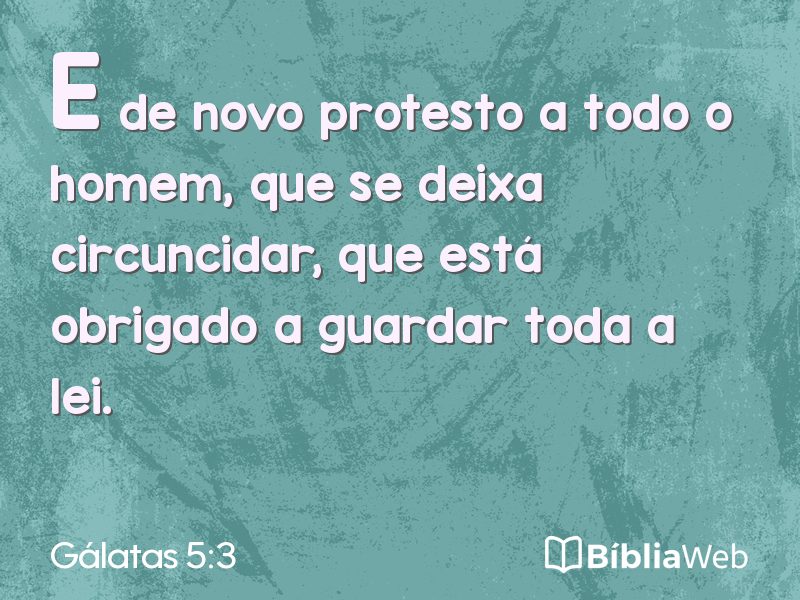 Gálatas 5:3 em imagem para compartilhar