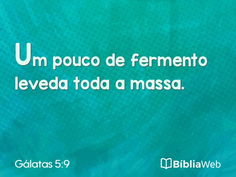 Gálatas 5:9 em imagem para compartilhar