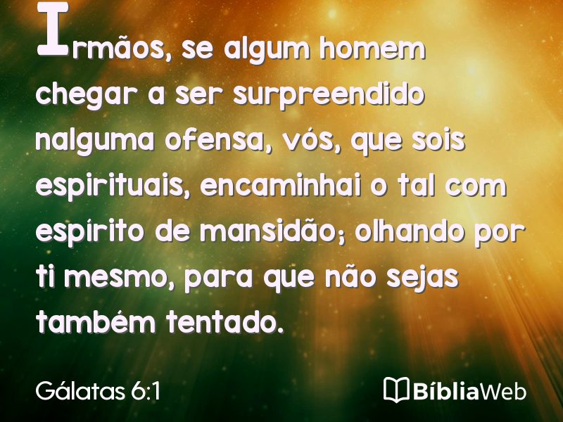 Gálatas 6:1 em imagem para compartilhar