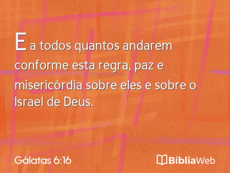 Gálatas 6:16 em imagem para compartilhar
