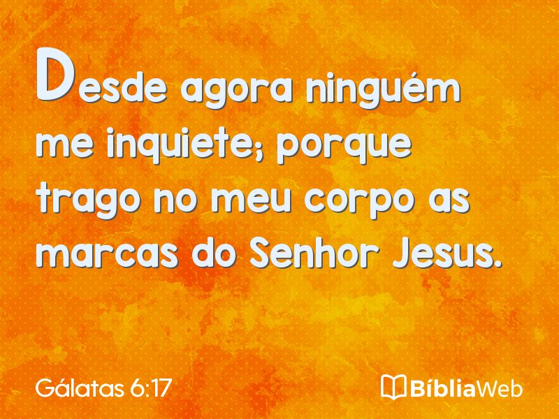 Gálatas 6:17 em imagem para compartilhar