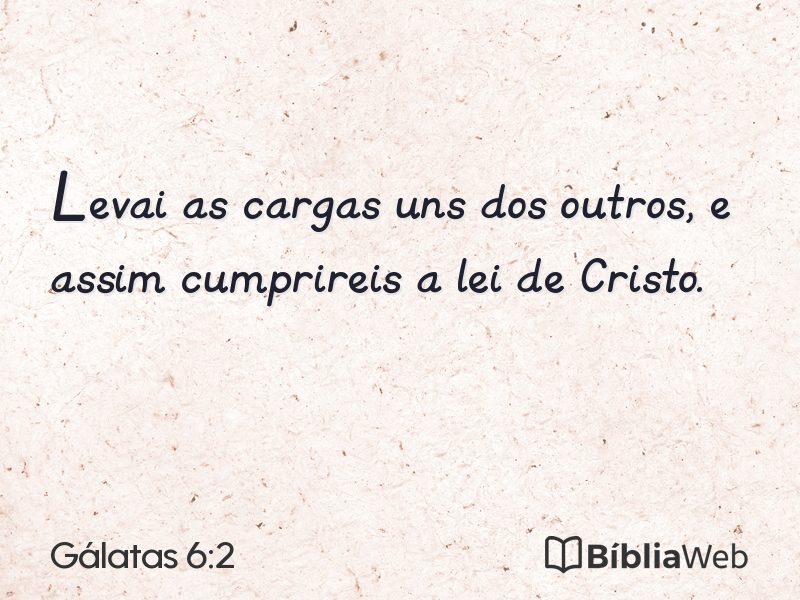 Gálatas 6:2 em imagem para compartilhar