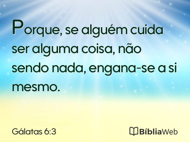 Gálatas 6:3 em imagem para compartilhar