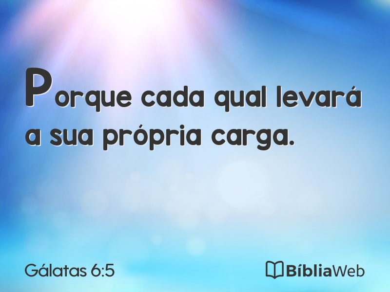 Gálatas 6:5 em imagem para compartilhar