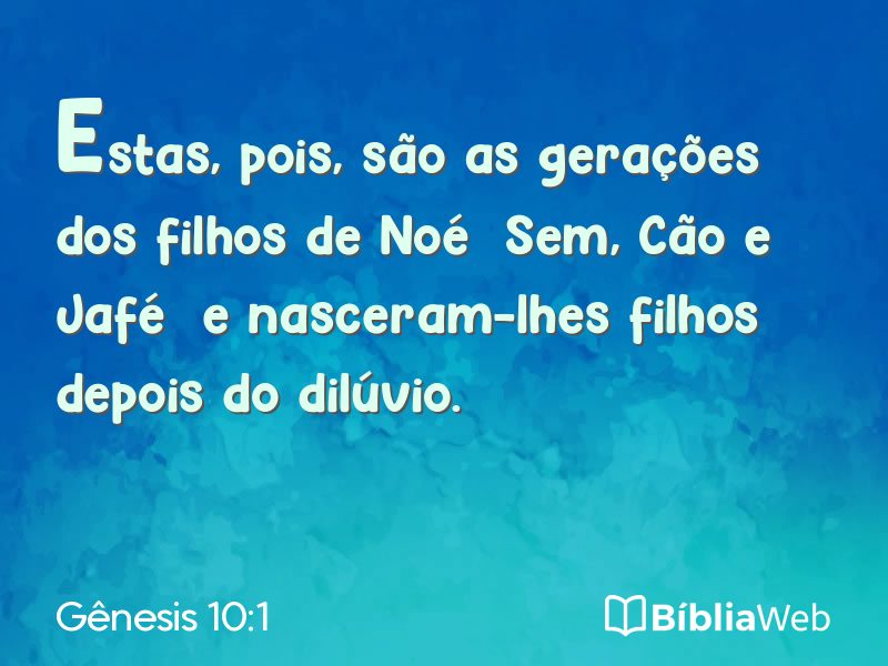 Gênesis 10:1 em imagem para compartilhar