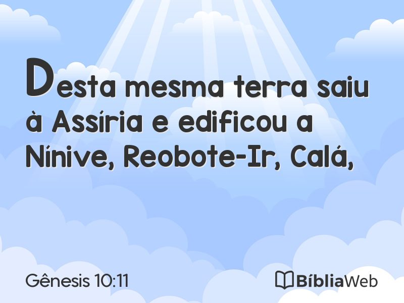 Gênesis 10:11 em imagem para compartilhar
