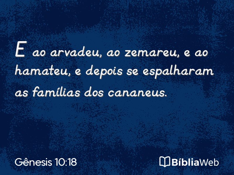 Gênesis 10:18 em imagem para compartilhar