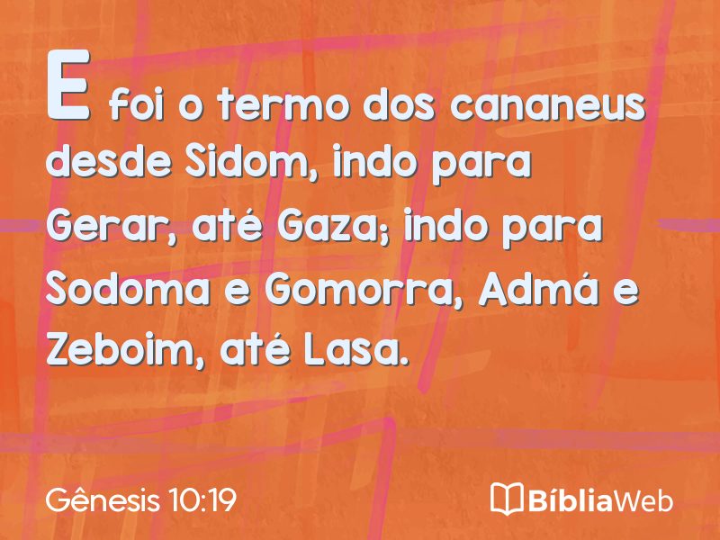 Gênesis 10:19 em imagem para compartilhar
