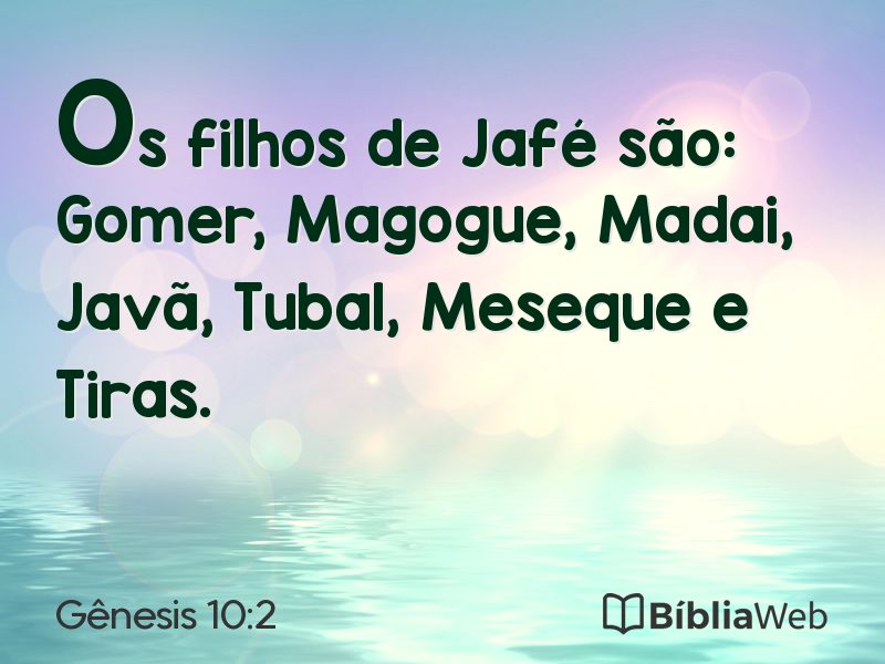 Gênesis 10:2 em imagem para compartilhar