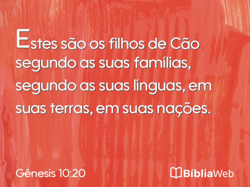 Gênesis 10:20 em imagem para compartilhar