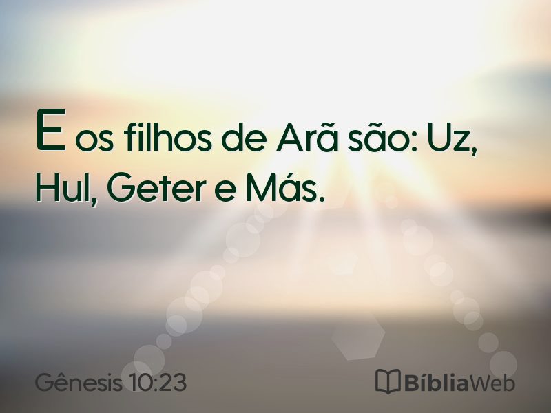 Gênesis 10:23 em imagem para compartilhar