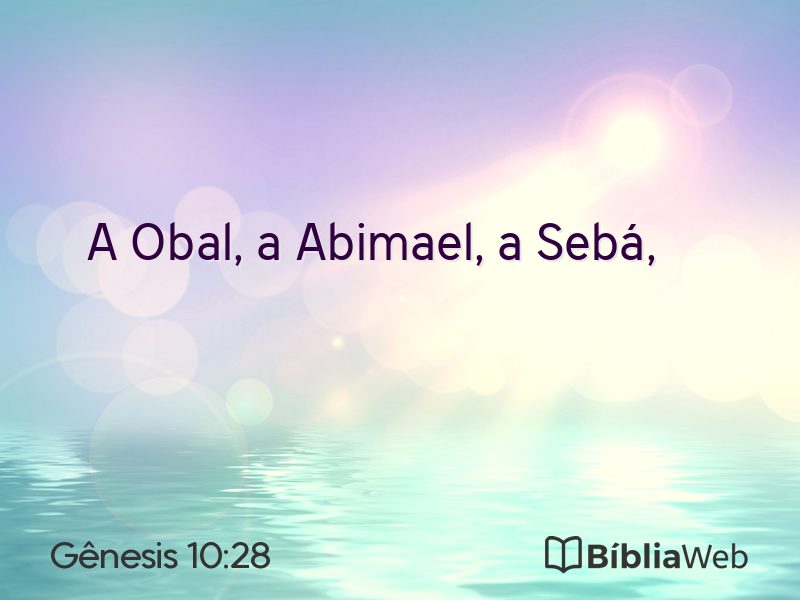 Gênesis 10:28 em imagem para compartilhar