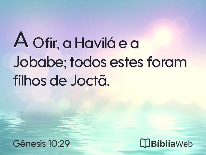 Gênesis 10:29 em imagem para compartilhar