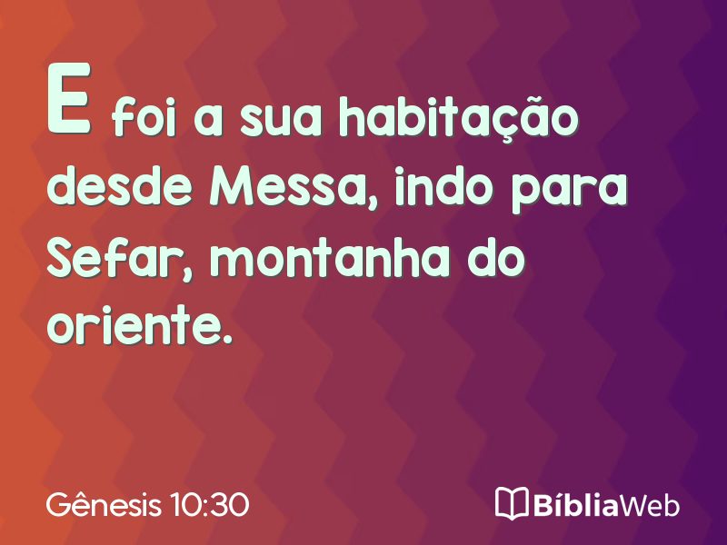Gênesis 10:30 em imagem para compartilhar