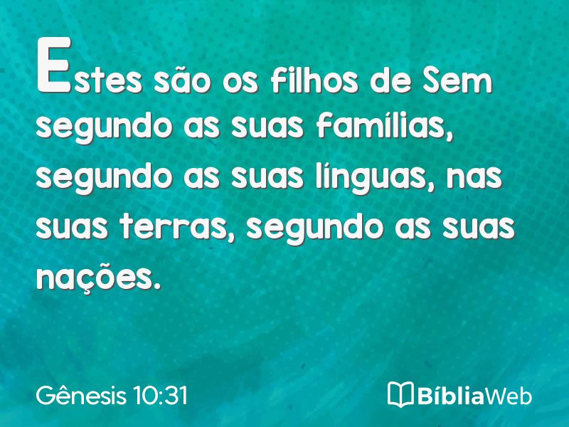 Gênesis 10:31 em imagem para compartilhar