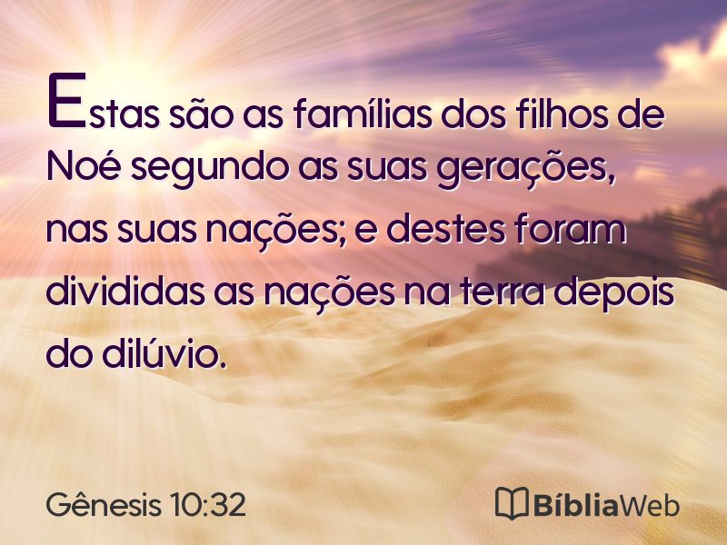 Gênesis 10:32 em imagem para compartilhar