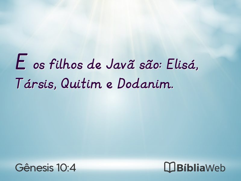 Gênesis 10:4 em imagem para compartilhar
