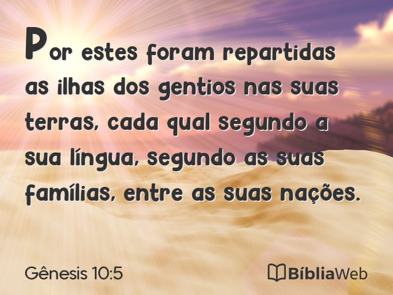 Gênesis 10:5 em imagem para compartilhar