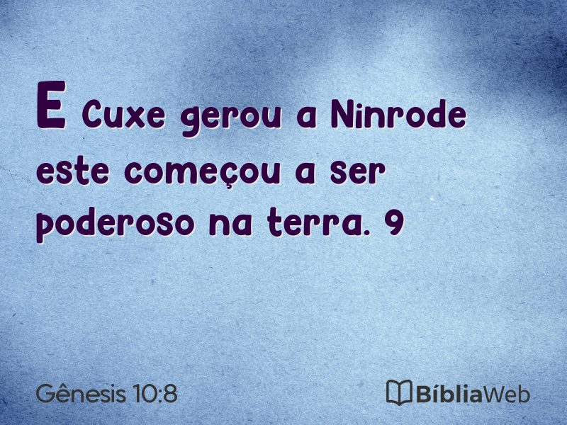 Gênesis 10:8 em imagem para compartilhar