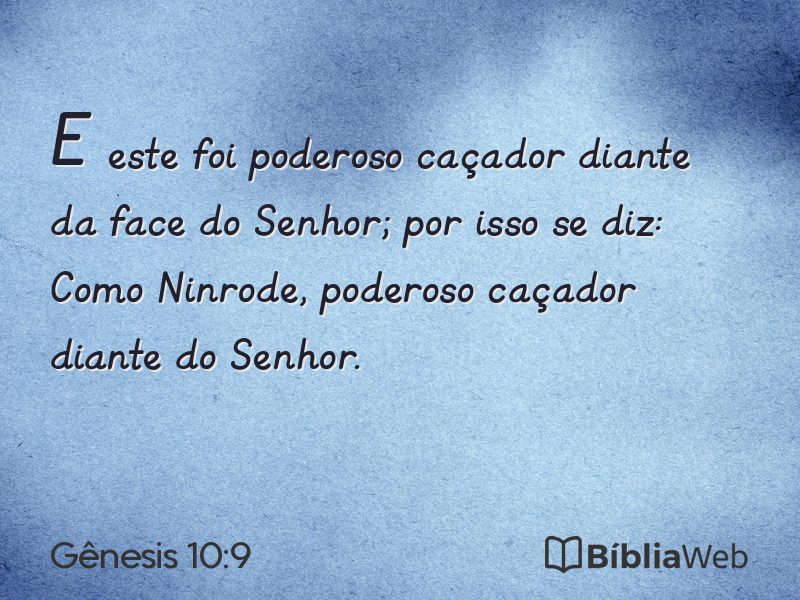 Gênesis 10:9 em imagem para compartilhar