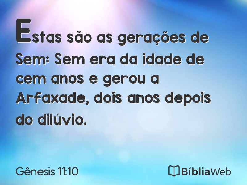 Gênesis 11:10 em imagem para compartilhar