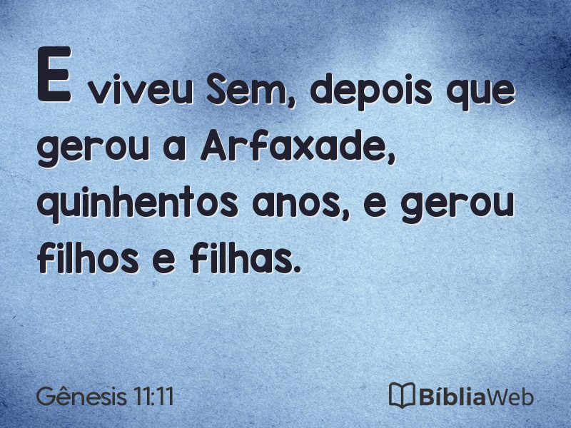 Gênesis 11:11 em imagem para compartilhar