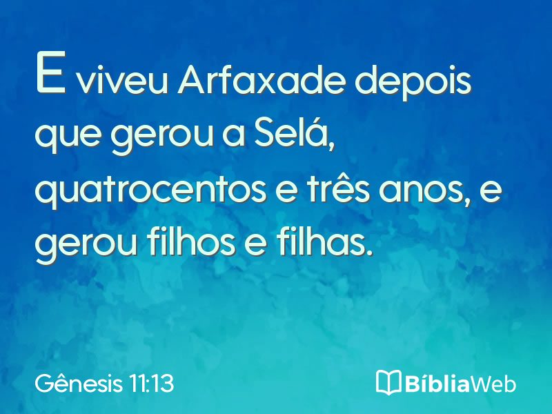 Gênesis 11:13 em imagem para compartilhar