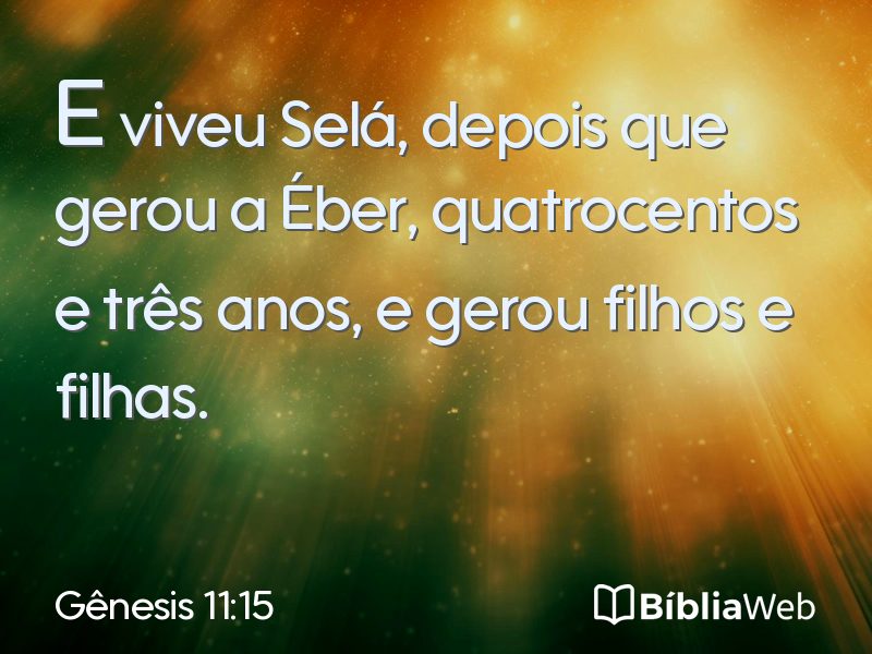 Gênesis 11:15 em imagem para compartilhar