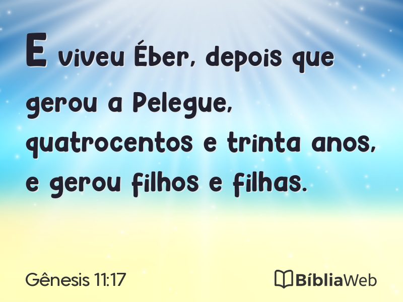 Gênesis 11:17 em imagem para compartilhar