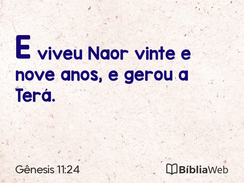 Gênesis 11:24 em imagem para compartilhar