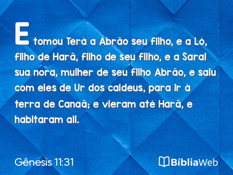 Gênesis 11:31 em imagem para compartilhar