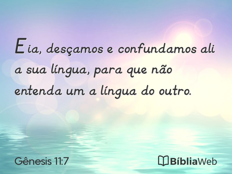Gênesis 11:7 em imagem para compartilhar