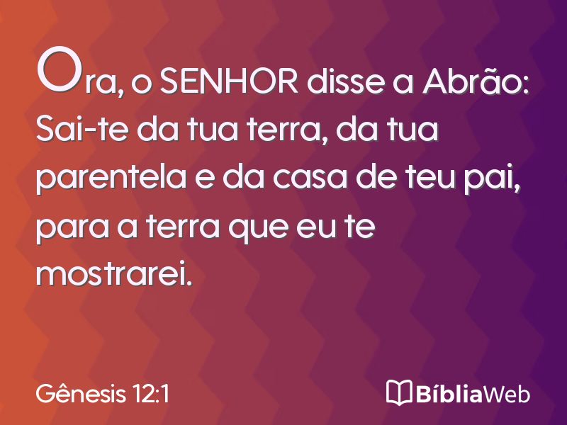 Gênesis 12:1 em imagem para compartilhar