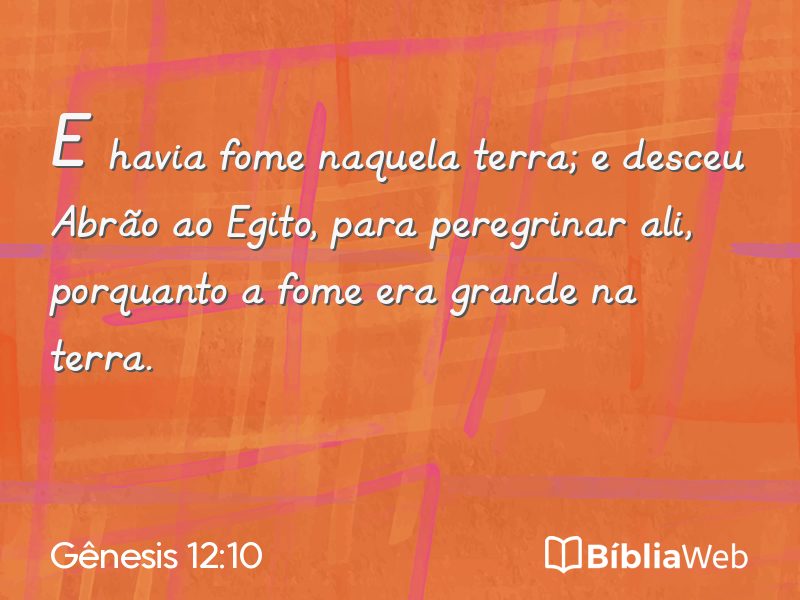 Gênesis 12:10 em imagem para compartilhar