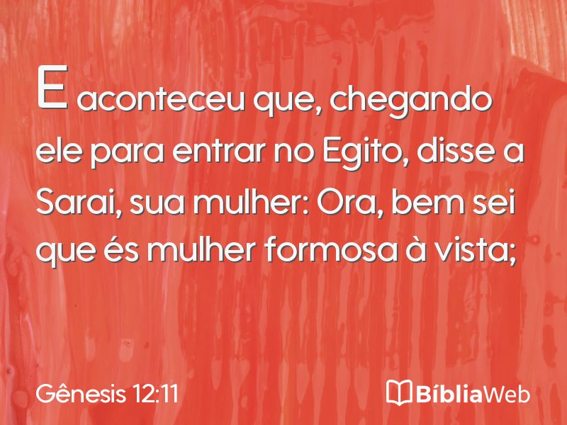 Gênesis 12:11 em imagem para compartilhar