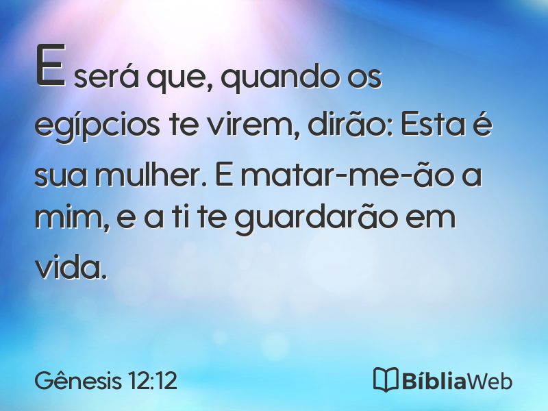 Gênesis 12:12 em imagem para compartilhar