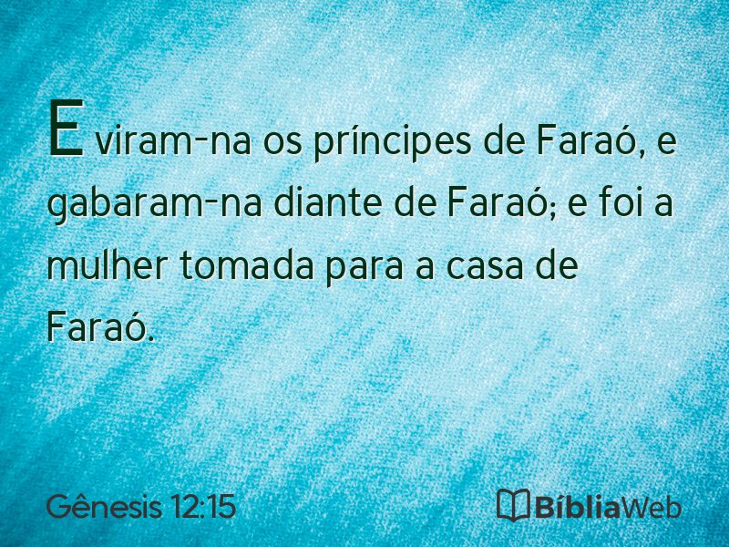 Gênesis 12:15 em imagem para compartilhar