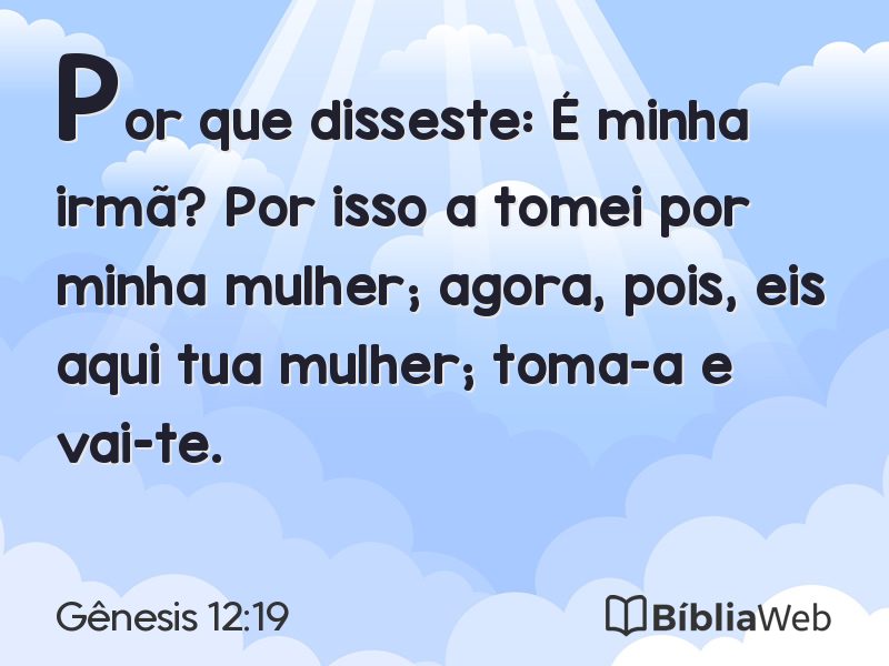 Gênesis 12:19 em imagem para compartilhar