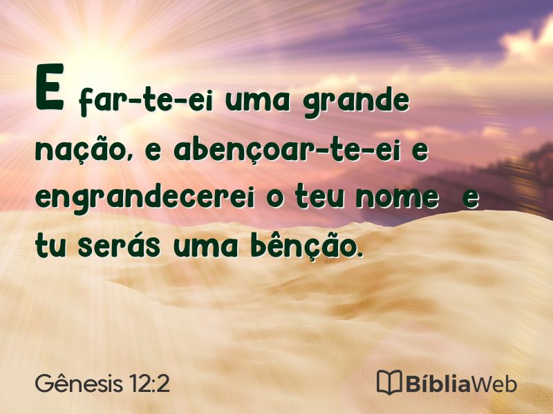 Gênesis 12:2 em imagem para compartilhar